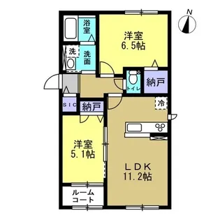 アリビオ【102号室】の間取り