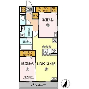 ベルヴィスタ【201号室】の間取り