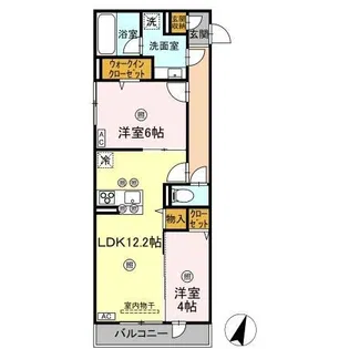 ベルヴィスタ【202号室】の間取り
