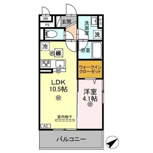 レーヴィア【101号室】の間取り
