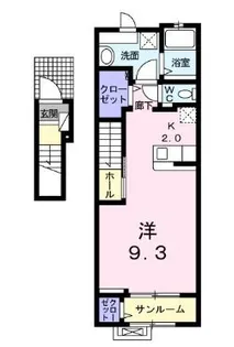 アクアリザイア【203号室】の間取り