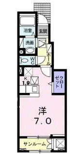アクアリザイア【104号室】の間取り