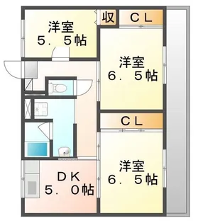 ビレッジハウス駅家1号棟【101号室】の間取り