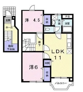 アロッジオコルティーレ B【202号室】の間取り