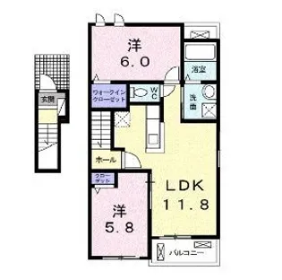 アトラスメゾンA【201号室】の間取り
