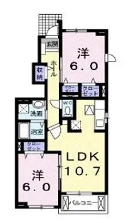 フェールⅡ【101号室】の間取り