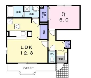 1LDKの間取り画像