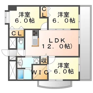 フラットリア春日【801号室】の間取り