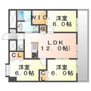 フラットリア春日【805号室】の間取り