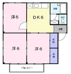 シティハイツあすなろB【201号室】の間取り