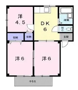 シティハイツたかはし【101号室】の間取り