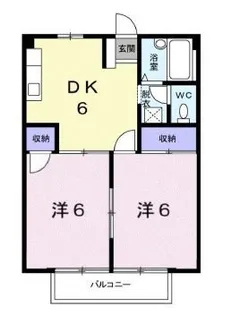 シティハイツ鯡山荘【201号室】の間取り