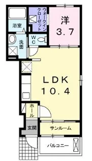 スザンヌ ラングランB【102号室】の間取り