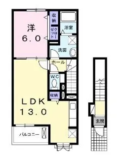 セイバリーY【202号室】の間取り