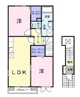 セレーノB【201号室】の間取り