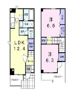ツインズ【101号室】の間取り