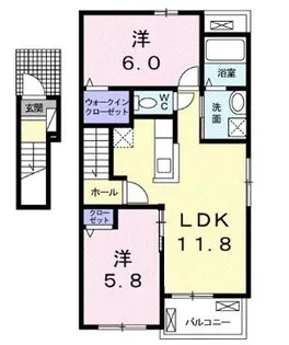 フィデールA【201号室】の間取り