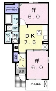 メゾンドボヌールA【103号室】の間取り