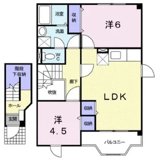 クレストール来山B【203号室】の間取り