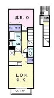 ファブリルライト【201号室】の間取り