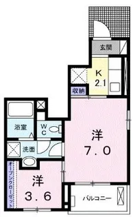 ノースカントリーA【101号室】の間取り