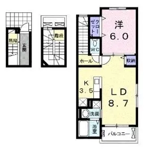 ノースカントリーS【301号室】の間取り
