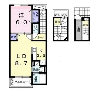 ライトスプリングB【303号室】の間取り
