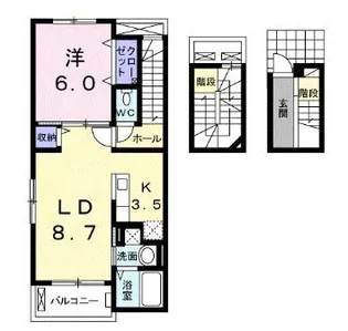 ライトスプリングB【305号室】の間取り
