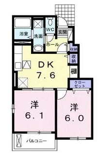 リコリス【104号室】の間取り