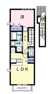 Jカントリーハイツ【203号室】の間取り