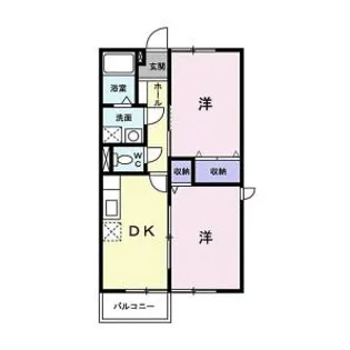 ベルシティB【201号室】の間取り