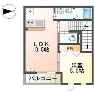 ハピネスローズ【201号室】の間取り