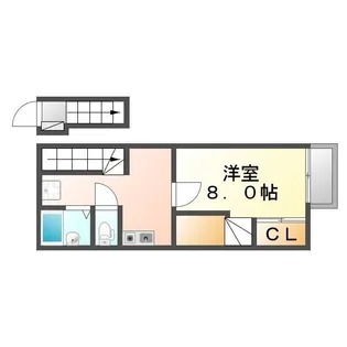 レオパレスラ メゾンフルールⅡ【201号室】の間取り