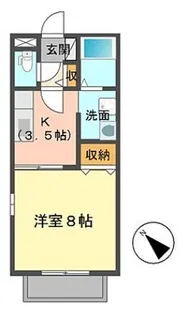 カーサ ラ コスタ【202号室】の間取り