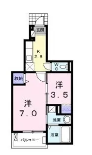 アドラブール【102号室】の間取り