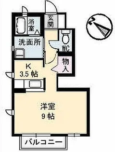 TIME&STYLE WEST【102号室】の間取り