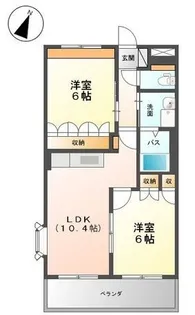 ランドマーク曙 弐番館【305号室】の間取り