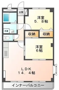 サンフォレスト曙【201号室】の間取り
