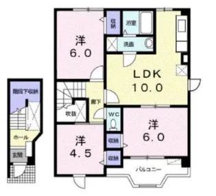 サンハイムC【203号室】の間取り