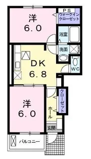 フォレストヒルA【102号室】の間取り