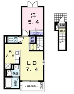 ルミエールⅠ【201号室】の間取り