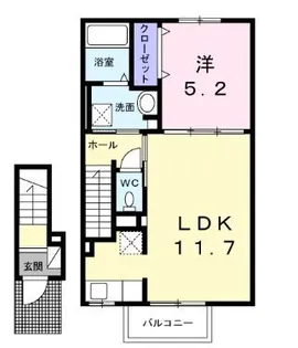 ロックフィールドⅣ【202号室】の間取り