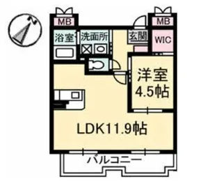 nfツインズ A棟【302号室】の間取り