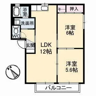 バリュージュ川口【202号室】の間取り