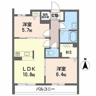 タムタムグラン【201号室】の間取り