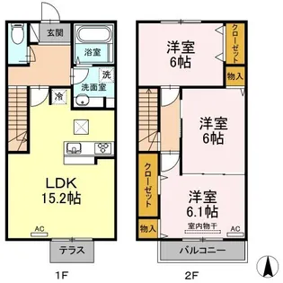 MBM手城【101号室】の間取り