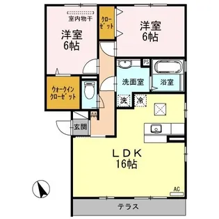 アルト ポンテ ドゥーエ A棟【102号室】の間取り