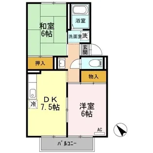 プレジール西大島【101号室】の間取り