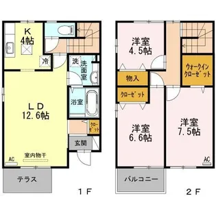 クレエ曙【101号室】の間取り