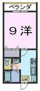 フロンティア南手城【102号室】の間取り